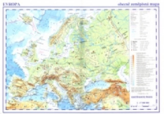 Evropa Obecně zeměpisná a obrysová mapa