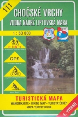 Chočské vrchy Vodná nádrž Liptovská Mara 1:50 000
