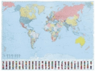 Svět politická nástěnná mapa