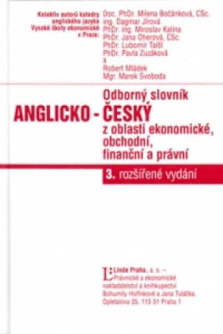 Odborný slovník anglicko- český z oblasti ekonomické, finanční a právní