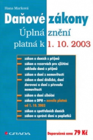 Daňové zákony k 1.10.2003 GRAD