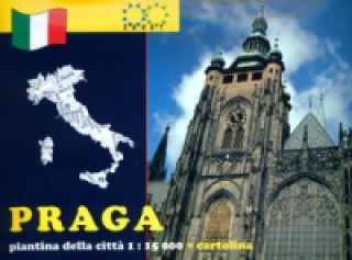 Praga piantina della cittá 1:15 000 + cartolina