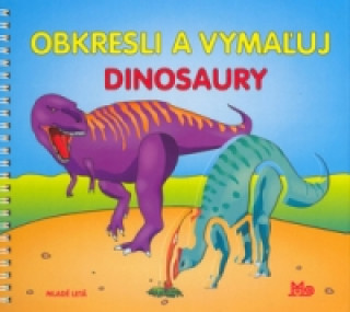 Obkresli a vymaľuj Dinosaury