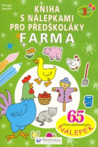 Kniha s nálepkami pro předškoláky Farma