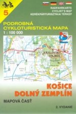 Podrobná cykloturistická mapa Košice, Dolný Zemplín
