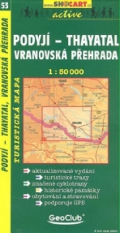 Podyjí - Thayatal, Vranovská přehrada 1:50 000