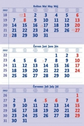 Tříměsíční pracovní 2012 - nástěnný kalendář