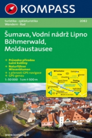 Šumava, Vodní nádrž Lipno 1:50 000