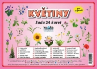 Sada 24 karet Květiny