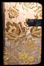 Zápisník s magnetickým klipem 85x160 mm zlaté květy