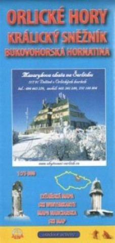 Orlickďż˝ hory 1:75 000 Zimnďż˝ lyďż˝aďż˝skďż˝ mapa 2015