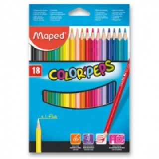 Pastelky 18 ks trojhrannďż˝ Maped
