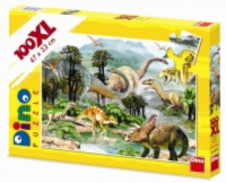 Puzzle 100XL Život dinosaurů