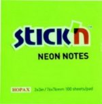 Samolepicí bloček Stick'n neonová zelená