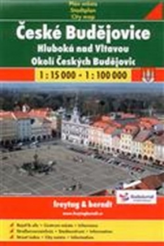 ČESKÉ BUDĚJOVICE HLUBOKÁ NAD VLTAVOU OKOLÍ Č.BUDĚJOVICE 1:15 000, 1:100 000