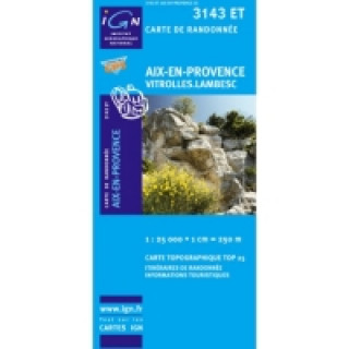 IGN Karte, Carte de randonnée (et plein air) Aix-en-Provence