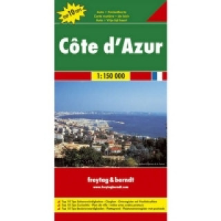 Automapa Côte ďAzur, Azurové pobřeží 1:150 000