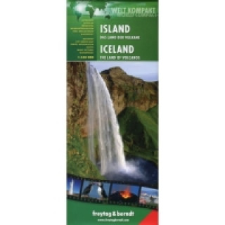 Iceland - the Land of Volcanos Road Map 1:500 000