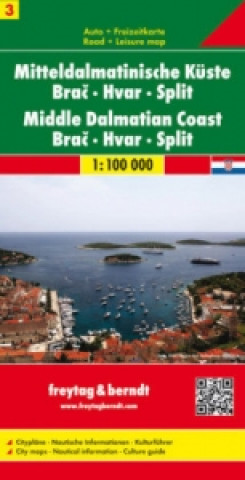 Střední Dalmácie Brač Hvar Split 1: 100 000