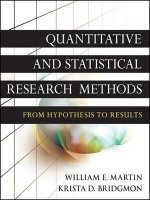 Quantitative and Statistical Research Methods - From Hypothesis to Results