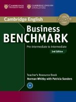 Business Benchmark Pre-intermediate to Intermediate BULATS and Business Preliminary Teacher's Resource Book