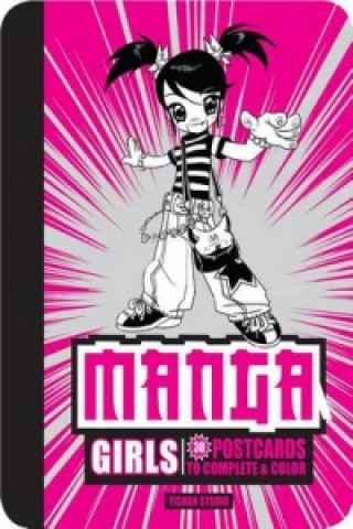 Manga Girls: 30 Postcards to Complete and Color