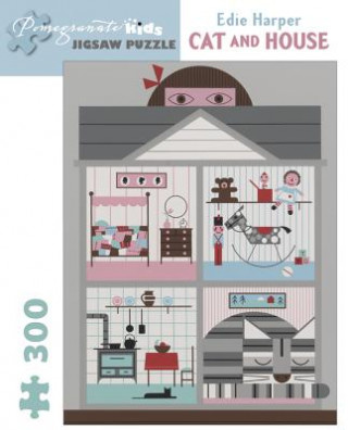 Cat and House 300-Piece Jigsaw Puzzle Jk020