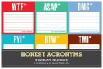 Knock Knock Honest Acronyms: Sticky Note Packet