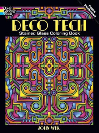 Deco Tech Stained Glass Coloring Book