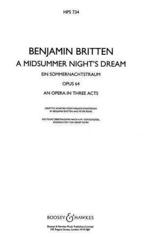 Midsummer Night S D Op64 Stscclth