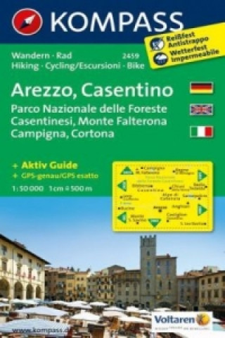 KOMPASS Wanderkarte Arezzo - Casentino - Parco Nazionale delle Foreste Casentinesi - Monte Falterona - Campigna