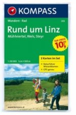 Kompass Karte Linz und Umgebung, 2 Bl. m. Kompass Naturführer Wiesenblumen