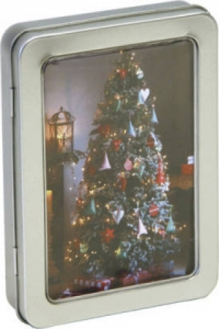 Christmas Trees & Decorations Notecards in Tin