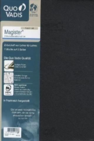 Terminkalender Magister Kunststoff schwarz 2022/2023