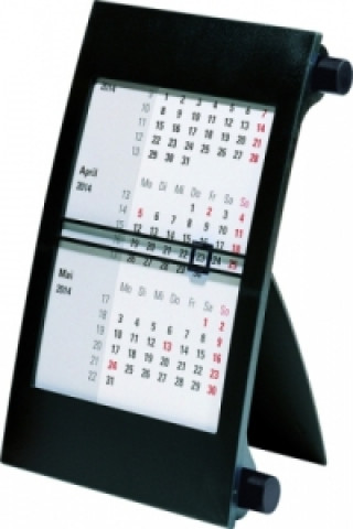 Drei-Monats-Tischkalender schwarz 2020
