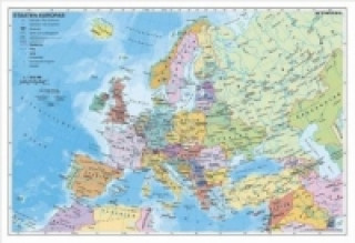 Staaten Europas zum Pinnen auf Wabenplatte, Planokarte