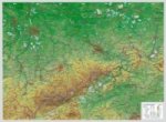 Sachsen, Reliefkarte, Klein