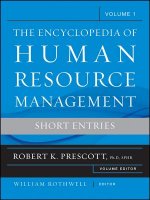 Encyclopedia of Human Resource Management V1 Short Entries