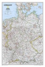 National Geographic Map Germany,  Politival Map, laminiert, Planokarte