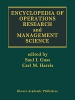 Encyclopedia of Operations Research and Management Science