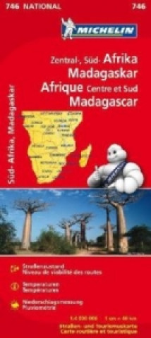 Michelin Karte Zentral-, Süd-Afrika, Madagaskar. Afrique Centre et Sud, Madagascar
