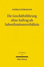 Die Geschaftsfuhrung ohne Auftrag als Subordinationsverhaltnis