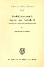 Produktionstechnik, Kapital und Fortschritt.