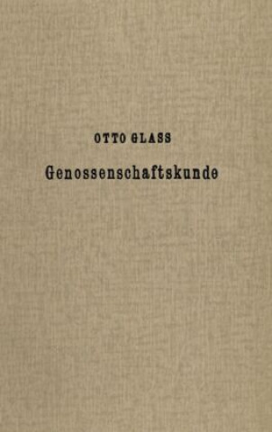 Genossenschaftskunde.