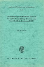 Die Bedeutung wirtschaftlicher Faktoren bei der Wiedereinführung der Eisen- und Getreidezölle in Deutschland 1879.