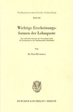 Wichtige Erscheinungsformen der Lohnquote.