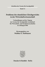 Probleme des räumlichen Gleichgewichts in der Wirtschaftswissenschaft.