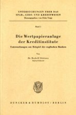 Die Wertpapieranlage der Kreditinstitute.