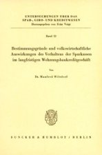 Bestimmungsgründe und volkswirtschaftliche Auswirkungen des Verhaltens der Sparkassen im langfristigen Wohnungsbaukreditgeschäft.
