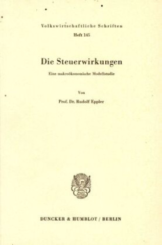 Die Steuerwirkungen.